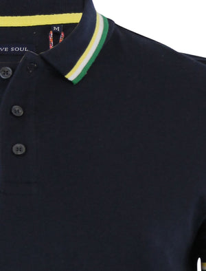 Forbes Piqué Polo Shirt in Navy