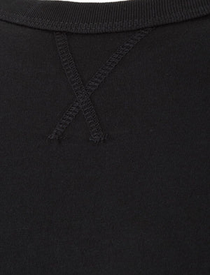 PragueC Long Sleeve Cotton Jersey Top in Black