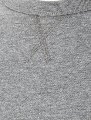 PragueC Long Sleeve Cotton Jersey Top in Mid Grey