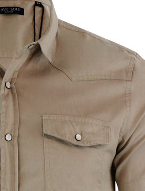 Romer Short Sleeve Shirt with Military Pockets in Stone