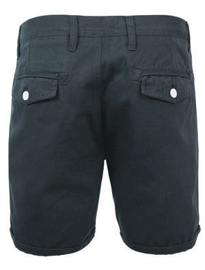 Smithpka Cotton Chino Shorts with Turnup Hem in Navy