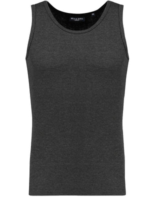 SymbolC Ribbed Vest Top in Charcoal