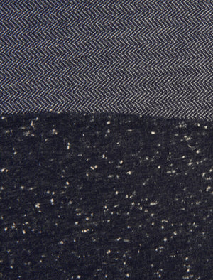 Winfrey Panelled Crew Neck Neppy T-Shirt in Navy