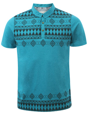 D-Code Brookland polo shirt in Mid Turq Marl