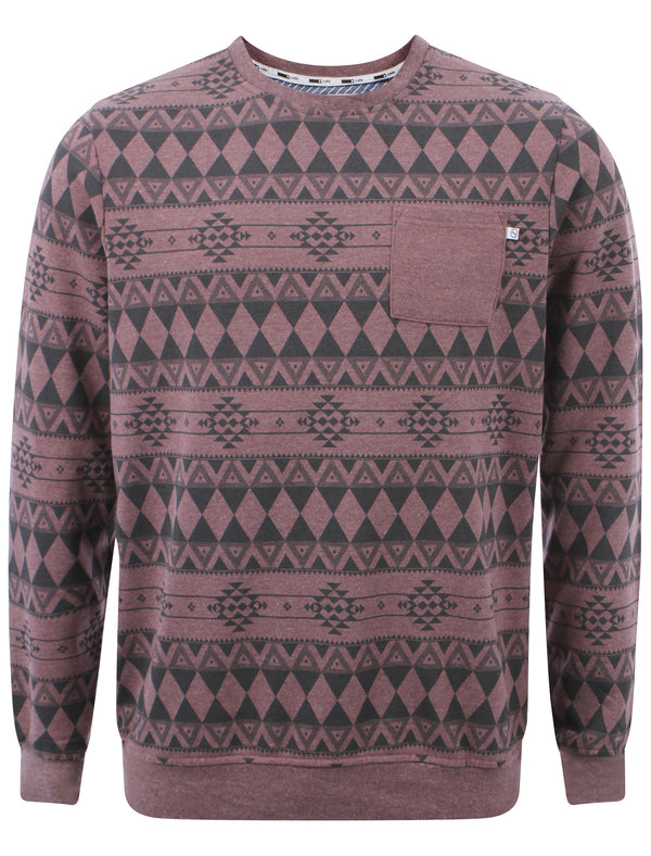 D-Code Jude crew neck sweatshirt in Plum Marl