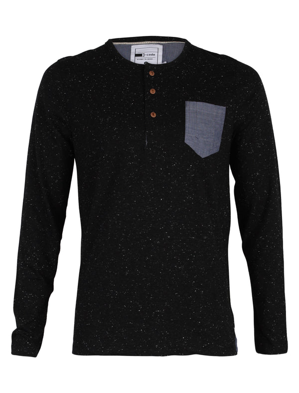 D-Code Doorman Long Sleeved Henley Shirt