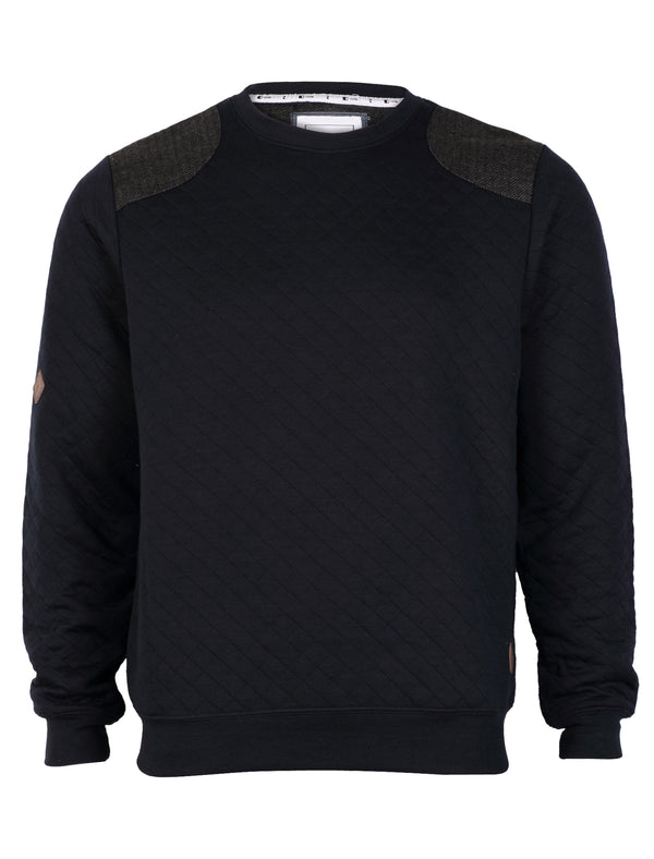 Mens D-code Lark Crew Neck Sweatshirt in True Navy