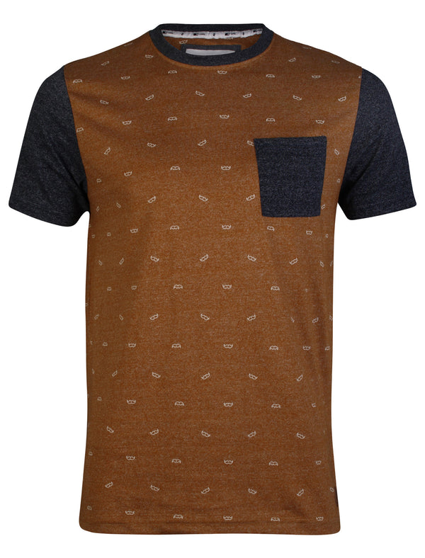 D-Code Oxford Crew Neck T-Shirt in Acorn