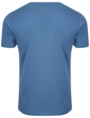 Arrow Crane Motif Print T-Shirt in Vintage Blue - Dissident