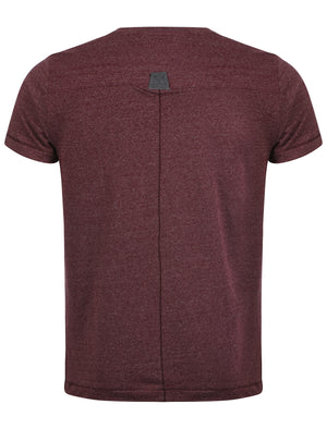 Dissident Grinner V-neck T-Shirt in Oxblood