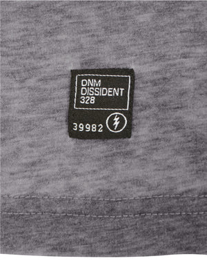 Burn2 Burnout V Neck T-Shirt in Industrial Grey - Dissident