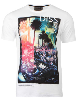 Dissident Feel The Beat white cotton t-shirt