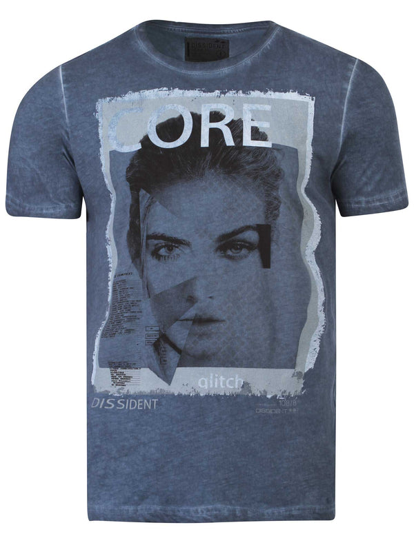Dissident Glitch blue t-shirt