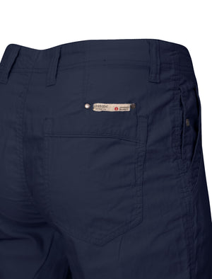 Luther Corduroy Turnup Hem Shorts in Midnight Blue - Dissident