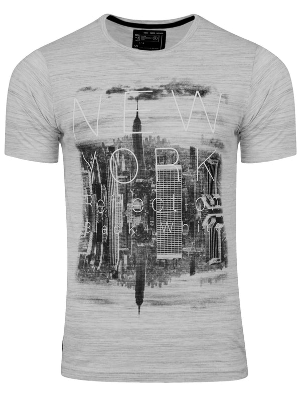 Reflection T-shirt in Ivory Raven Grey Slub - Dissident