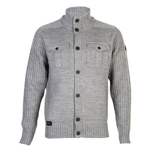 Dissident Steven military cardigan in grey jacket