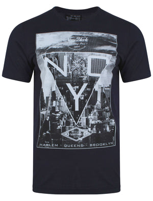 Tri-City NYC T-Shirt in Navy - Dissident