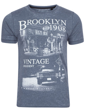 Vindis Grunge Brooklyn  T-Shirt in Blue - Dissident