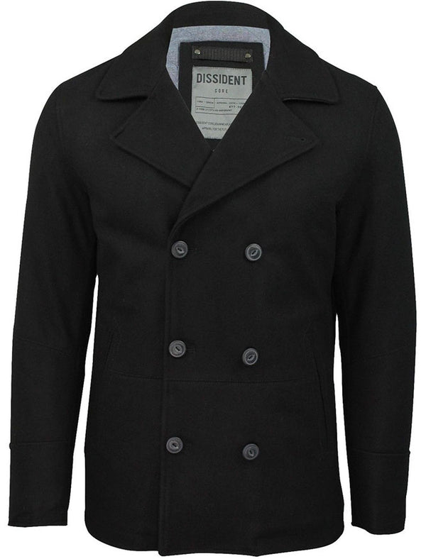 Dissident wool rich Baughman navy double-breasted jacket