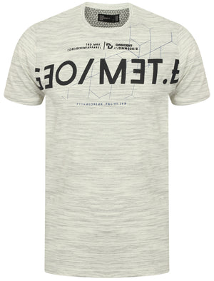 Octagon Space Dye Motif T-Shirt in Ice Grey - Dissident