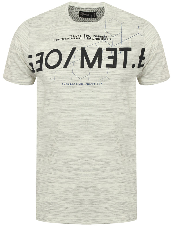 Octagon Space Dye Motif T-Shirt in Ice Grey - Dissident