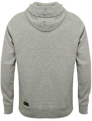Tetra Pullover Hoodie with Ribbed Panels in Light Grey Marl - Dissident