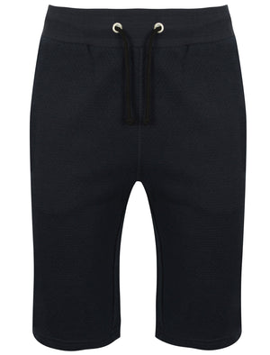 Folgate Textured Fleece Sweat Shorts in Dark Sapphire - Dissident