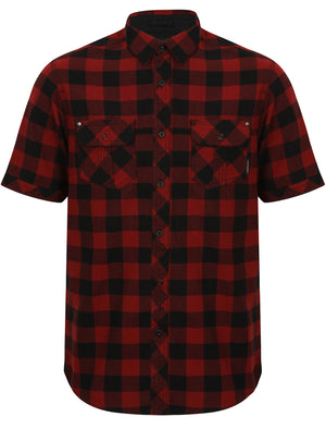 Pedroza Buffalo Checked Shirt in Red - Dissident