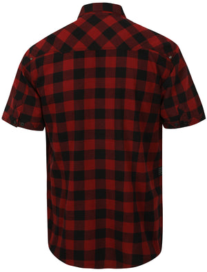 Pedroza Buffalo Checked Shirt in Red - Dissident