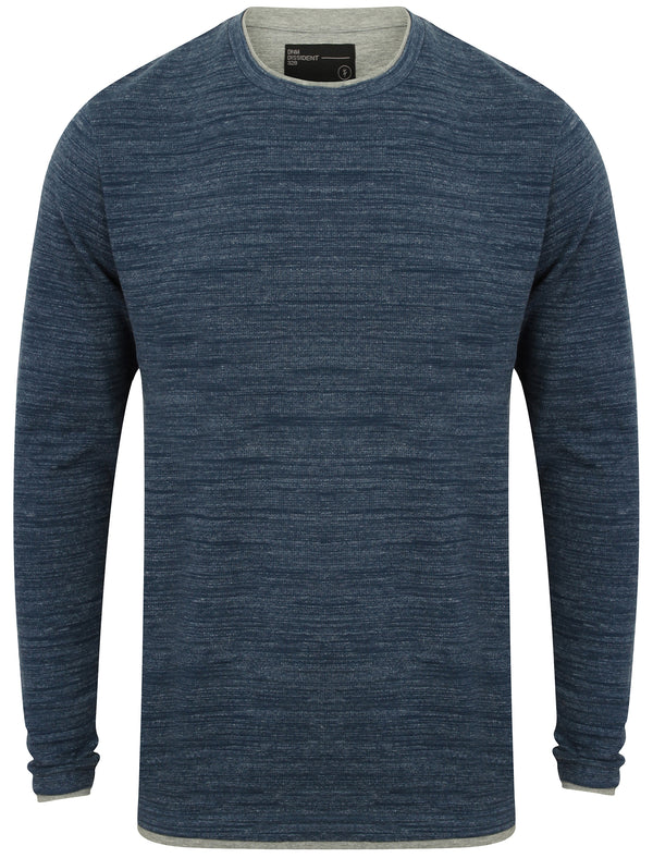 Acacia Mock T-Shirt Insert Long Sleeve Top in Reflex Blue - Dissident