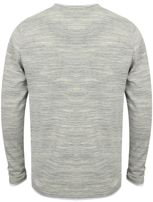 Acacia Mock T-Shirt Insert Long Sleeve Top in Grey - Dissident