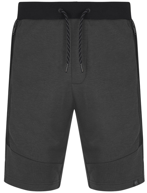 Akah Loop Back Fleece Jogger Shorts In Dark Grey - Dissident