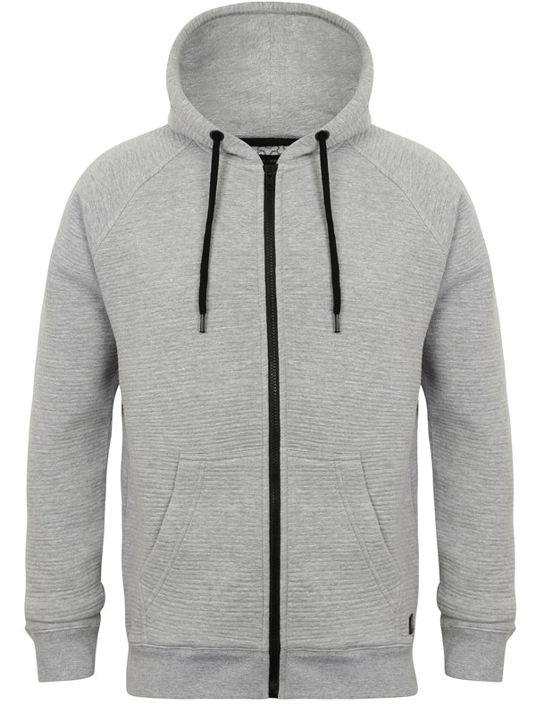Alfar Ottoman Zip Through Hoodie in Light Grey Marl - Dissident