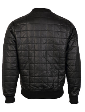 Dissident Arbutus quilted leather look jacket
