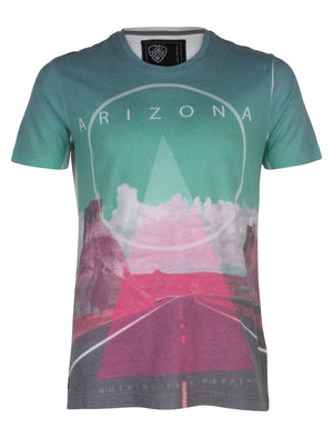 Dissident Arizona green crew neck graphic t-shirt