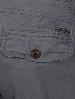 Avery Cotton Cargo Shorts with Belt in Graphite Grey - Dissident