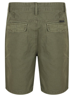 Ayrton Cotton Canvas Chino Shorts In Dusty Olive - Dissident