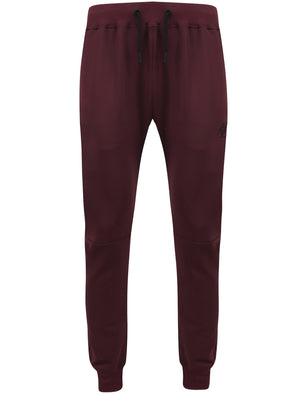 Banks Tricot Cuffed Tracksuit Joggers with Side Panel In Winetasting - Dissident