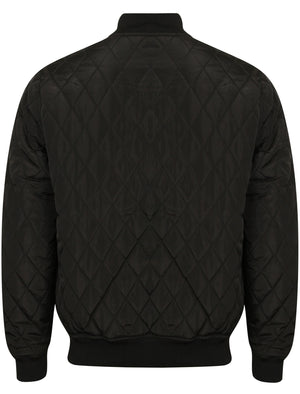 Barnes Diamond Quilted Bomber Jacket In Black - Dissident