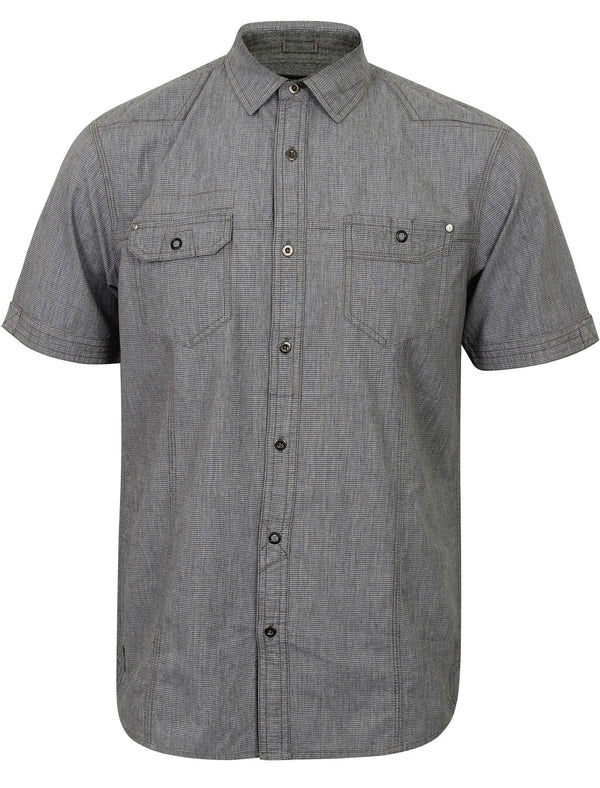Bascom Cotton Short Sleeve Shirt in Phantom Grey - Dissident