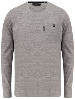 Basin Cotton Jersey Long Sleeve Top with Chest Pocket In Frost Gray - Dissident