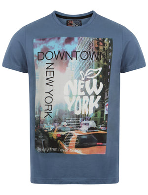 Dissident Big Apple t-shirt in Vintage Blue