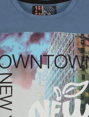 Dissident Big Apple t-shirt in Vintage Blue