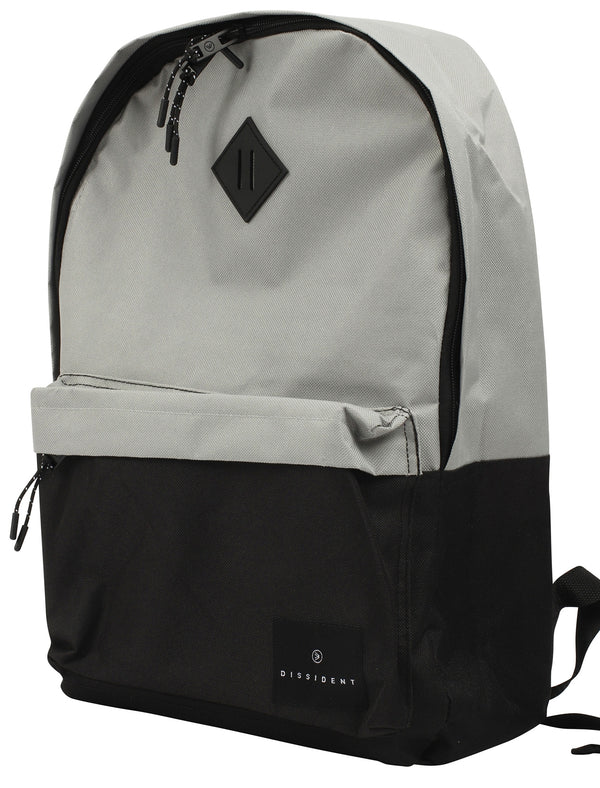 Black Rock Desert Colour Block Canvas Backpack In Grey - Dissident