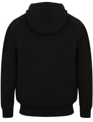Omega Zip Through Hoodie With Borg Lining In Black - Dissident