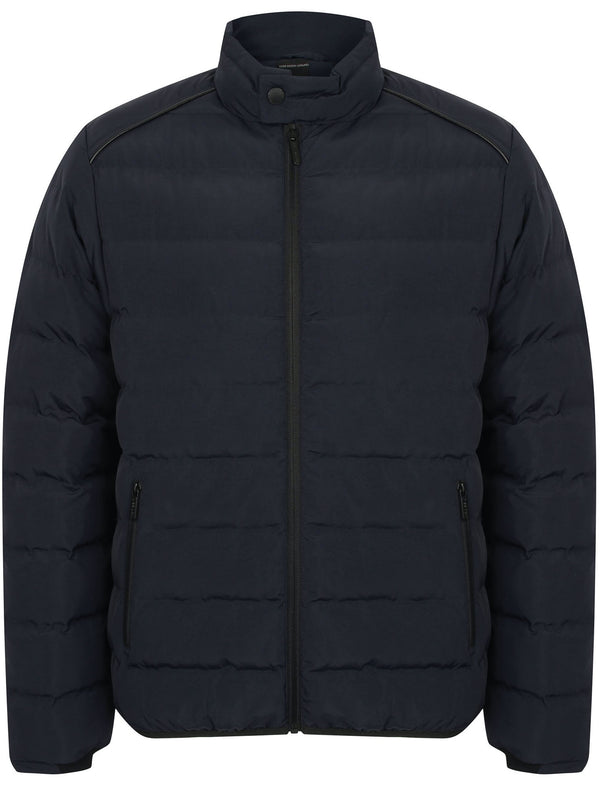 Brayfield Quilted Jacket with Stand Collar in True Navy - Dissident