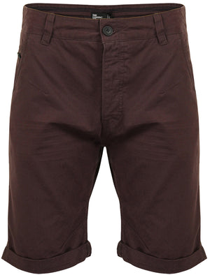 Cotton Twill Shorts in Maroon - Dissident