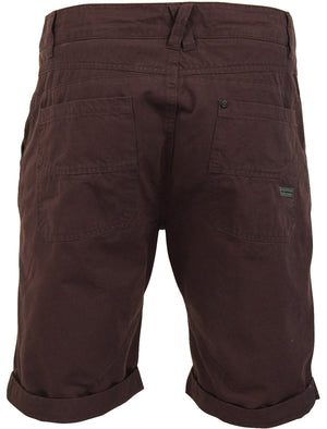 Cotton Twill Shorts in Maroon - Dissident