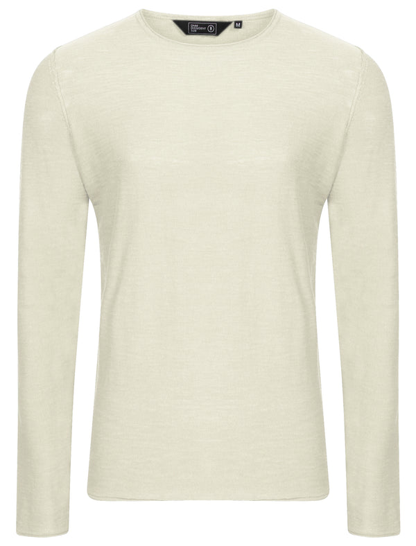 Cabby Long Sleeve Cotton Slub Top in Laundered Ecru - Dissident