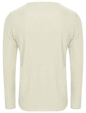 Cabby Long Sleeve Cotton Slub Top in Laundered Ecru - Dissident